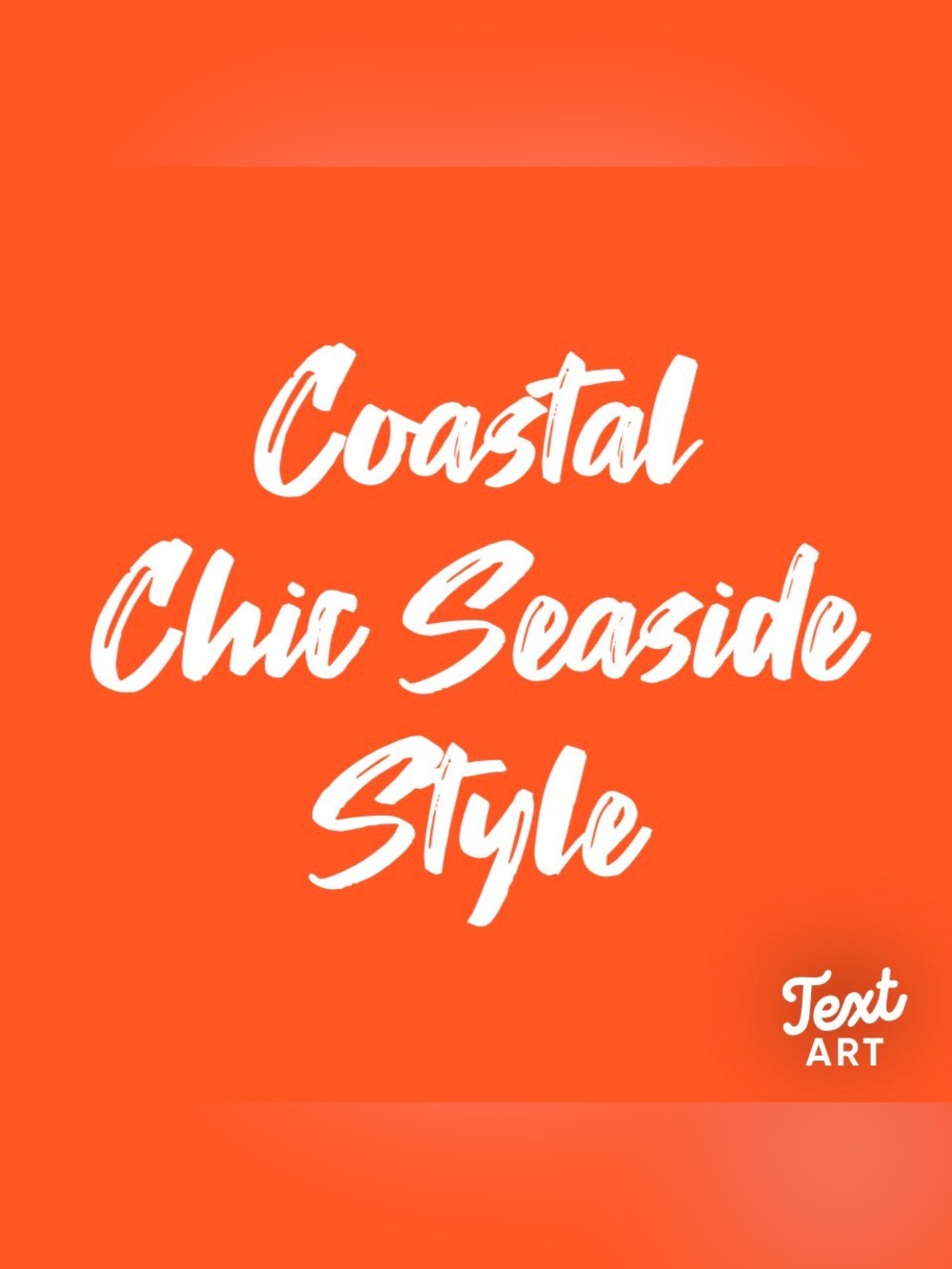 Coastal Chic Seaside Style Graphic - Orange & White